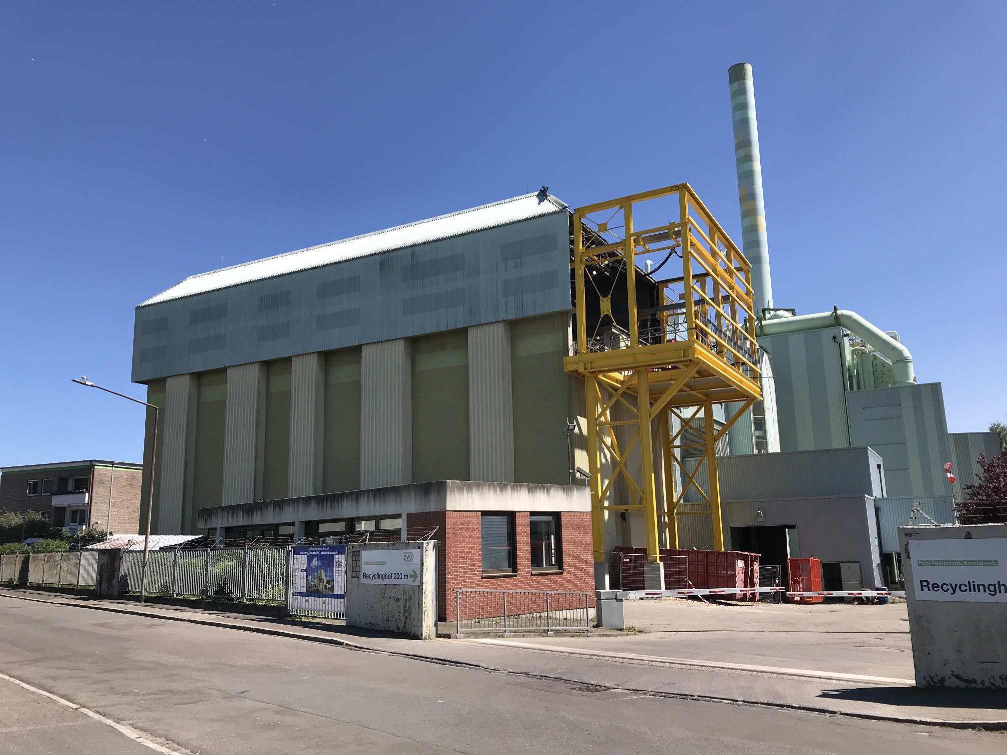 Umbau MHKW Neustadt in Holstein Bau Kranausfahrt